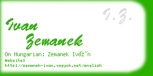 ivan zemanek business card